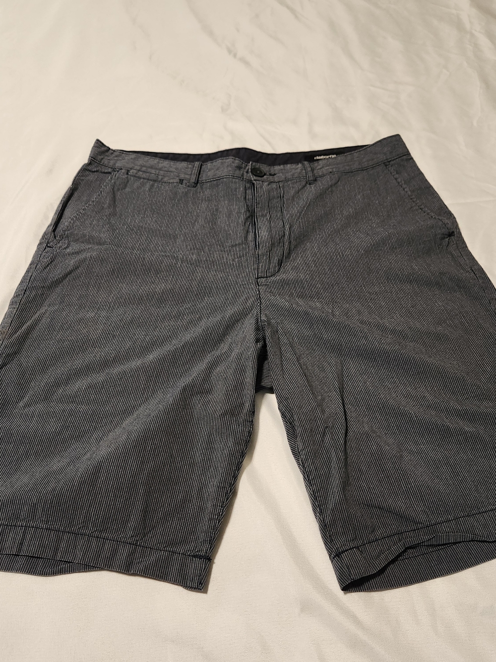 Claiborne Men's Charcoal Pinstripe Flat Front Shorts